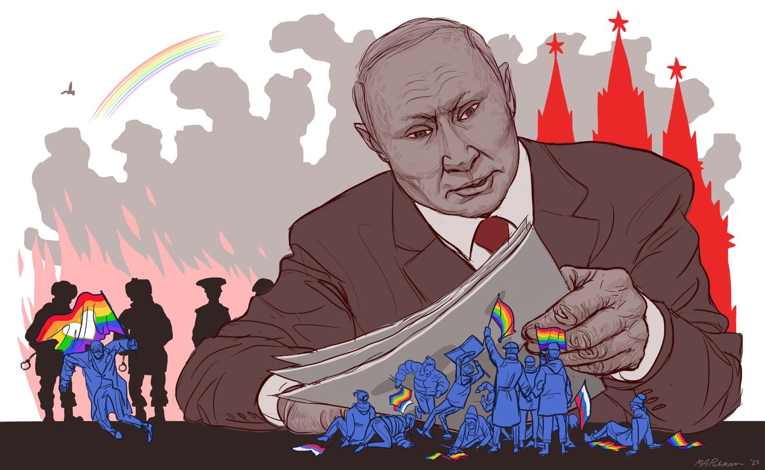 Putin kuulutab sõja samasoolisele armastusele.