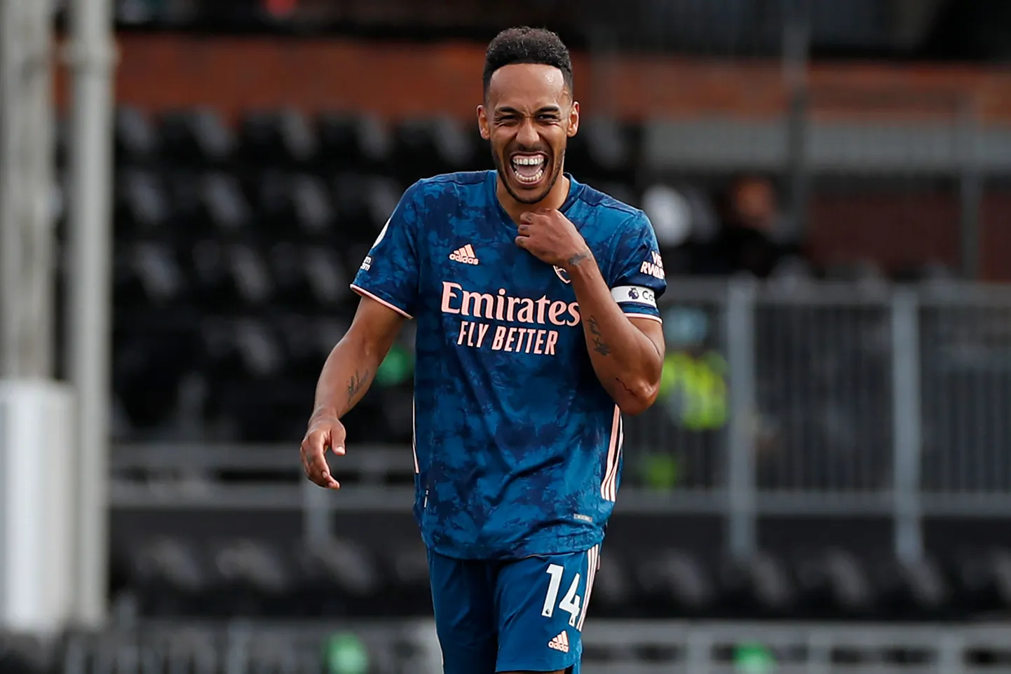 Inglismaa jalgpalliklubi Arsenali Gaboni ründaja Pierre-Emerick Aubameyang skooris ka vastalanud Premier League`i avamatšis Fulhami vastu.