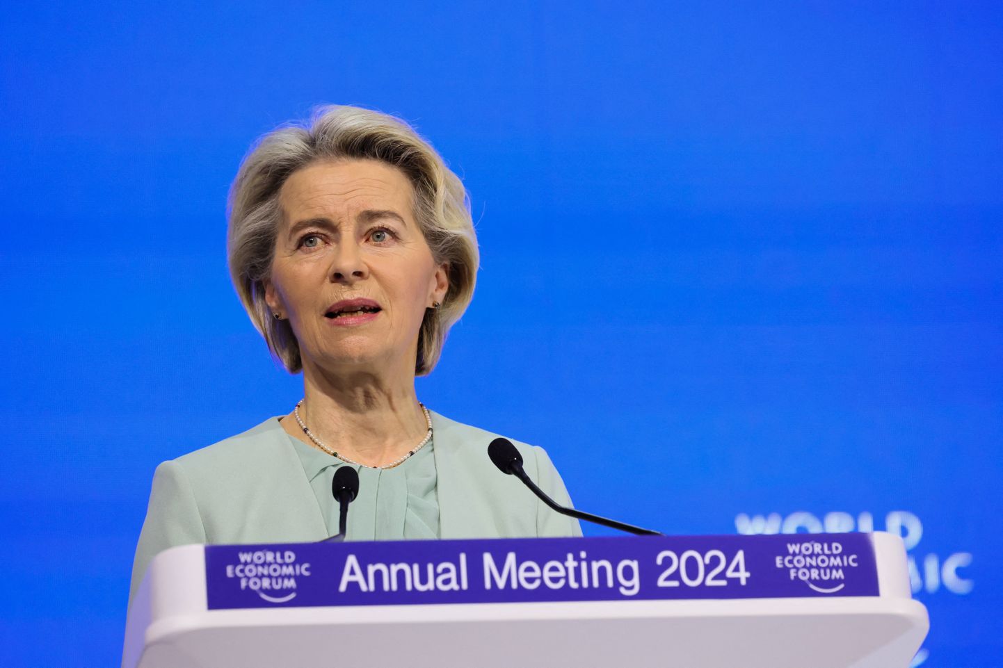 Euroopa Komisjoni president Ursula von der Leyen Davosis 16. jaanuaril 2024. a.