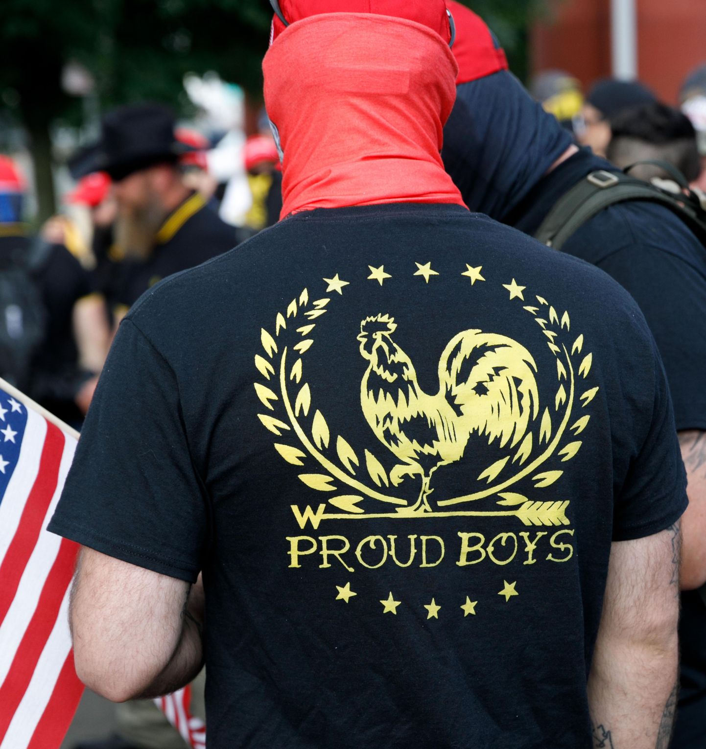 USA paremäärmusliku liikumise Proud Boys liige meeleavaldusel Portlandis.