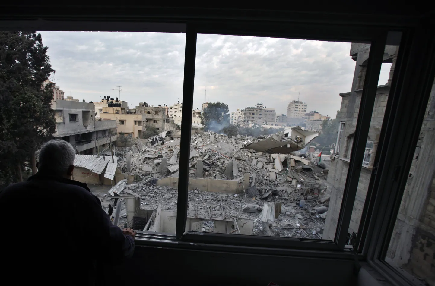 Газа после ночной бомбежки Израиля
