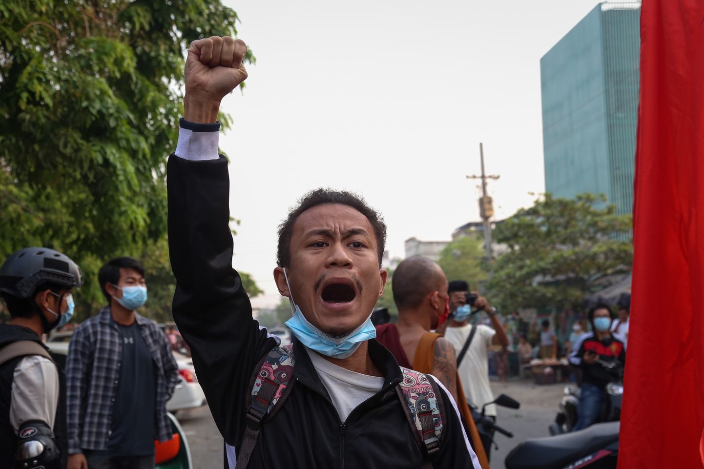 Protesti pret militāro apvērsumu Mjanmā