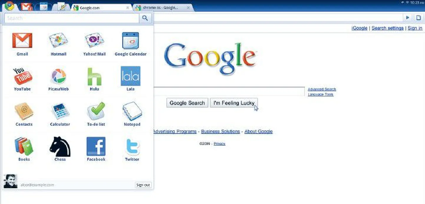 Google Chrome OS põhineb ettevõtte samanimelisel internetilehitsejal.