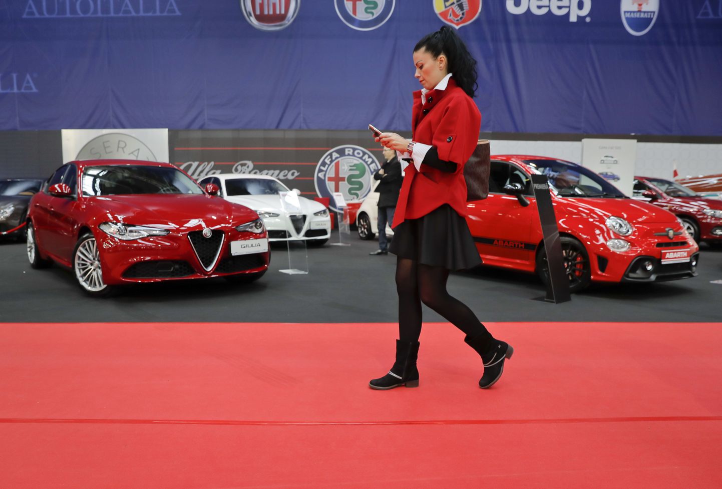 Alfa Romeo sõidukid väljapanekul.