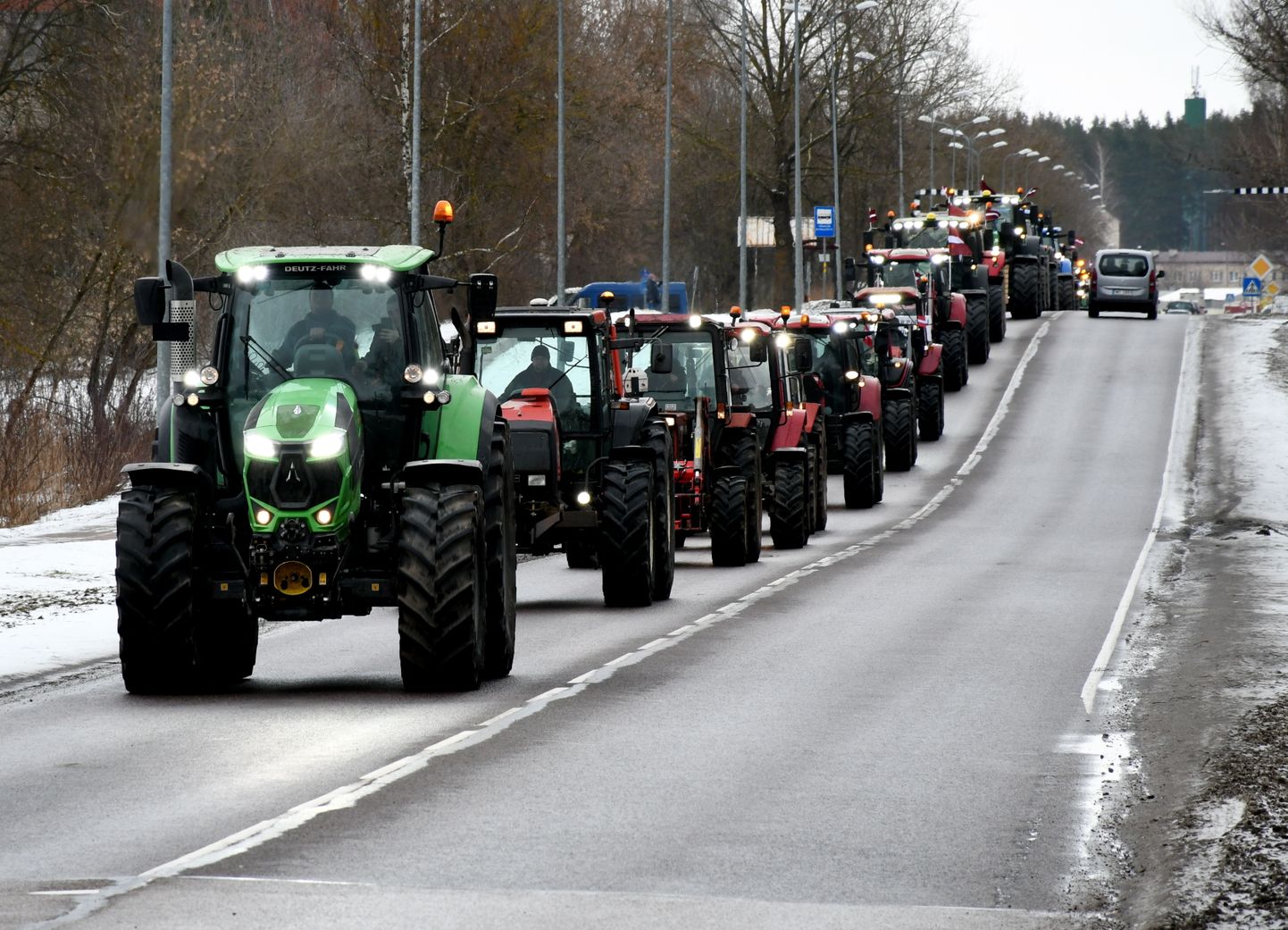 Акция протеста фермеров в Даугавпилсе, 5 февраля 2024 г.