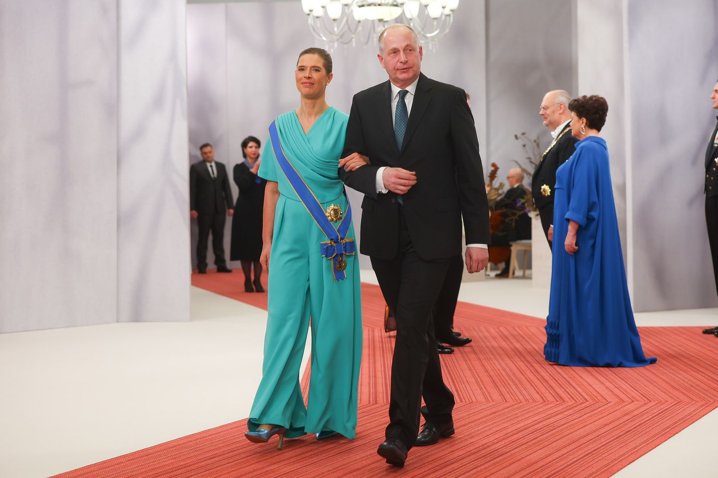 Tervitamine Estonias. President Kersti Kaljulaid ja abikaasa Georgi-Rene Maksimovski