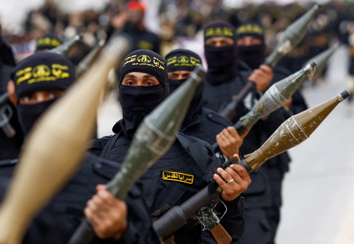 Palestiina Islami Dšihaadi võitlejad Gazas paraadil 4. oktoobril 2023. aastal.