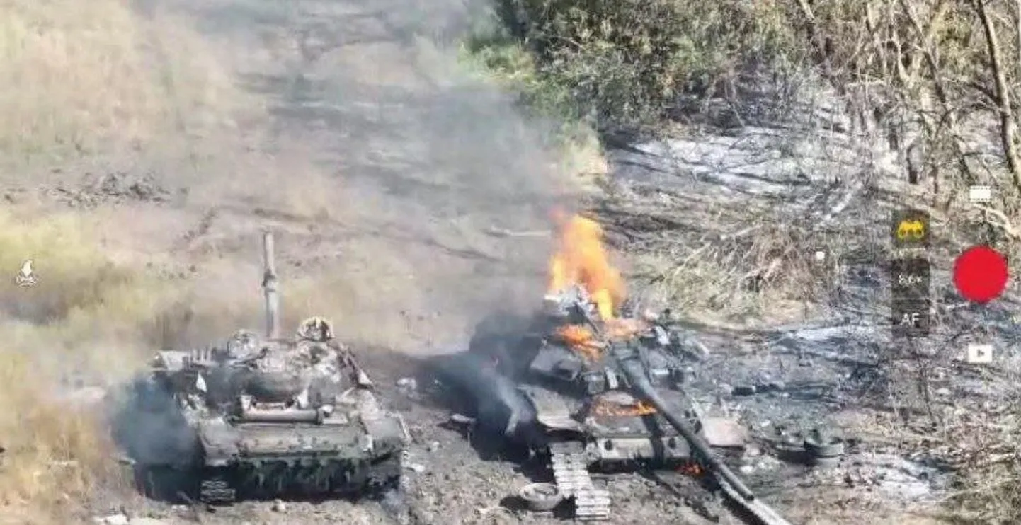 Уничтоженные российские танки