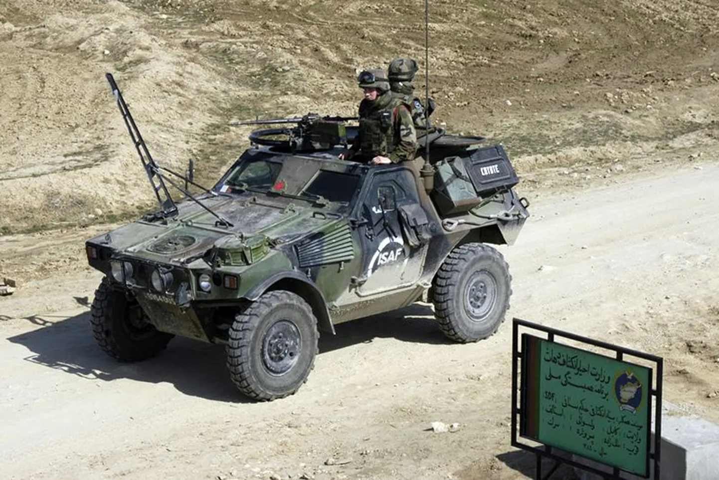 Prantsusmaal toodetav kerge soomustatud sõiduk (VBL) ISAFi väekontingendi kasutuses Afganistanis.