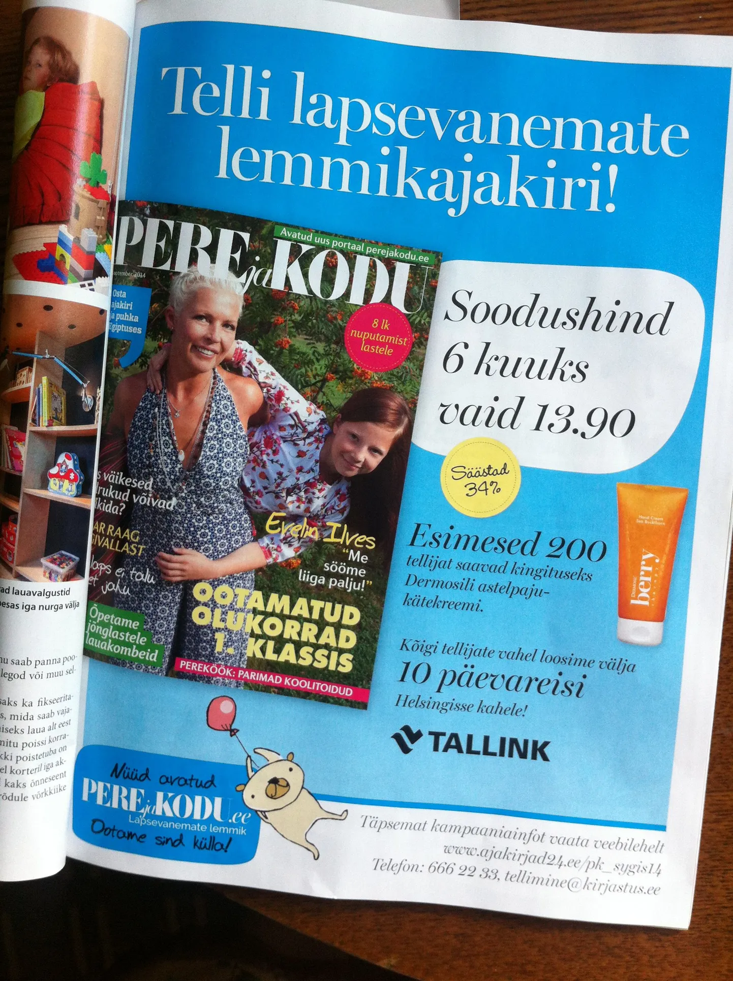 Evelin Ilves on septembrikuu «Pere ja kodu» kaanestaar