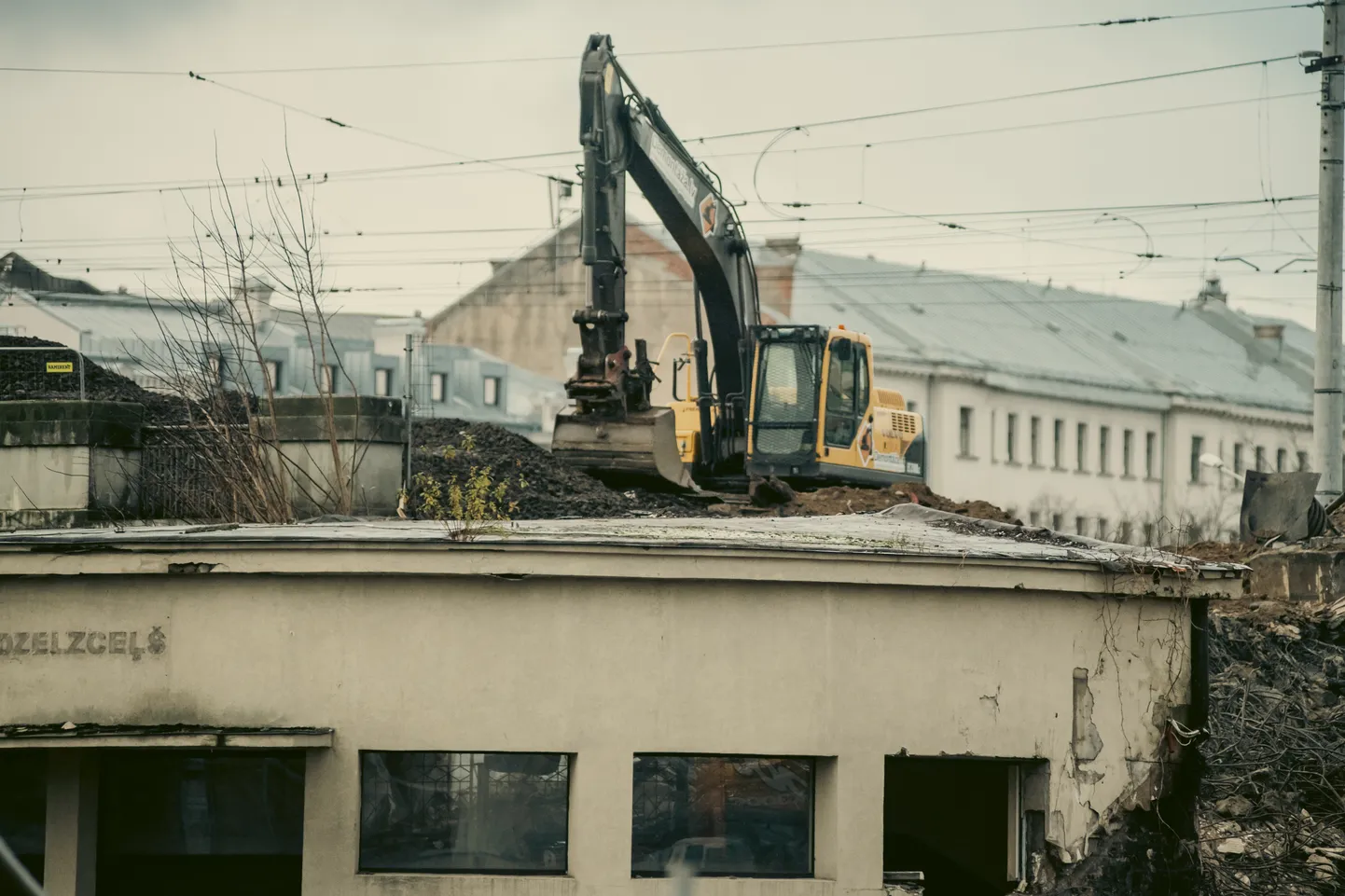 Būvdarbi pie Rīgas Centrālās dzelzceļa stacijas
