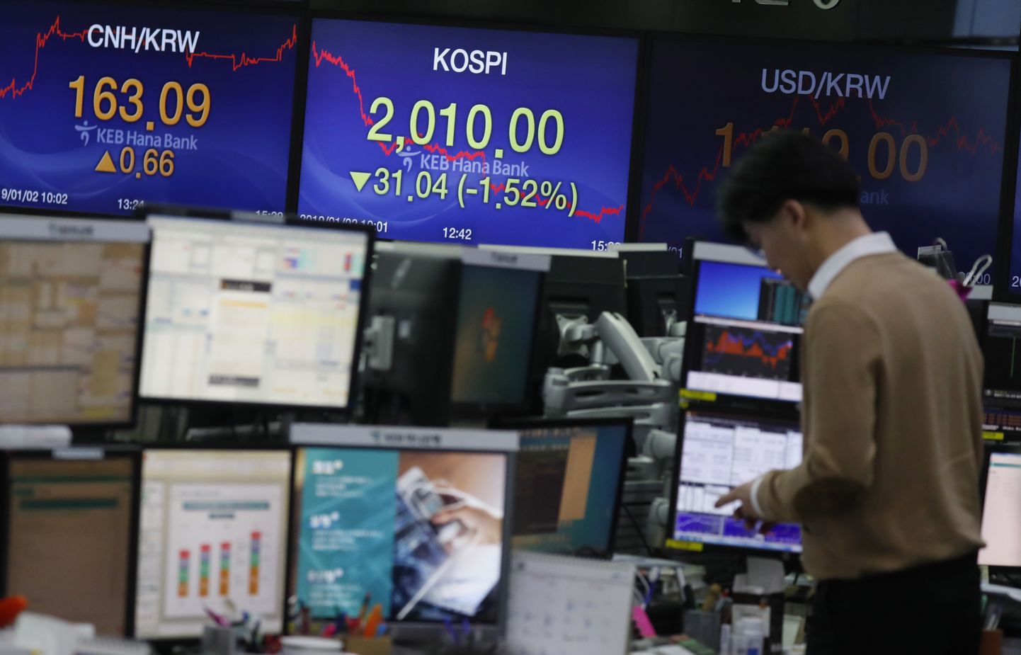 Lõuna-Korea börsil polnud olukord kiita.