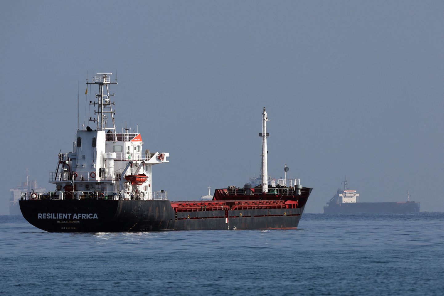 Ukraina vilja vedavad laevad Mustal merel.