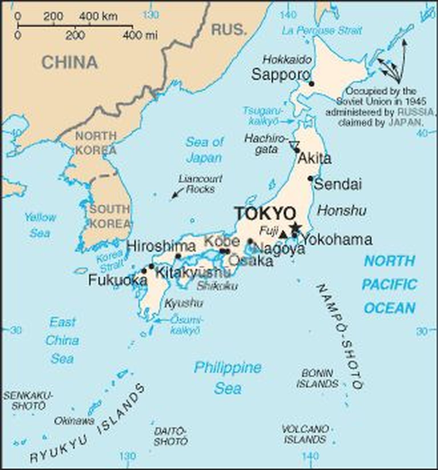 карта мира япония