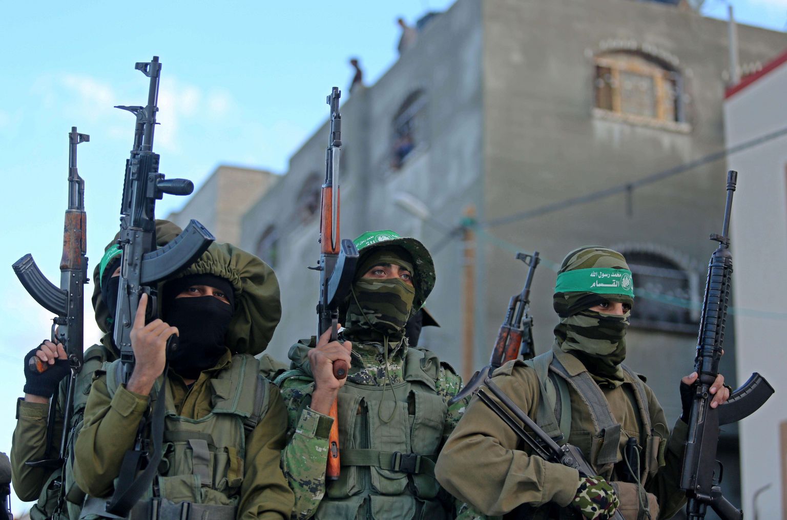 Hamasi võitlejad osalesid USA  presidendi Donald Trumpi otsuse vastu Gazas korraldatud meeleavaldusel.