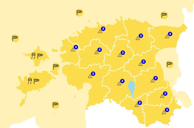 Карта прогноза на 22 января.