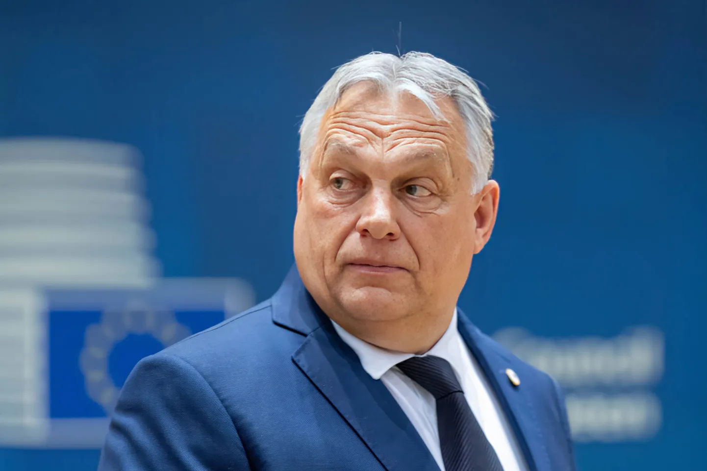 Ungari peaminister Viktor Orbán Brüsselis 17. aprillil 2024. aastal.
