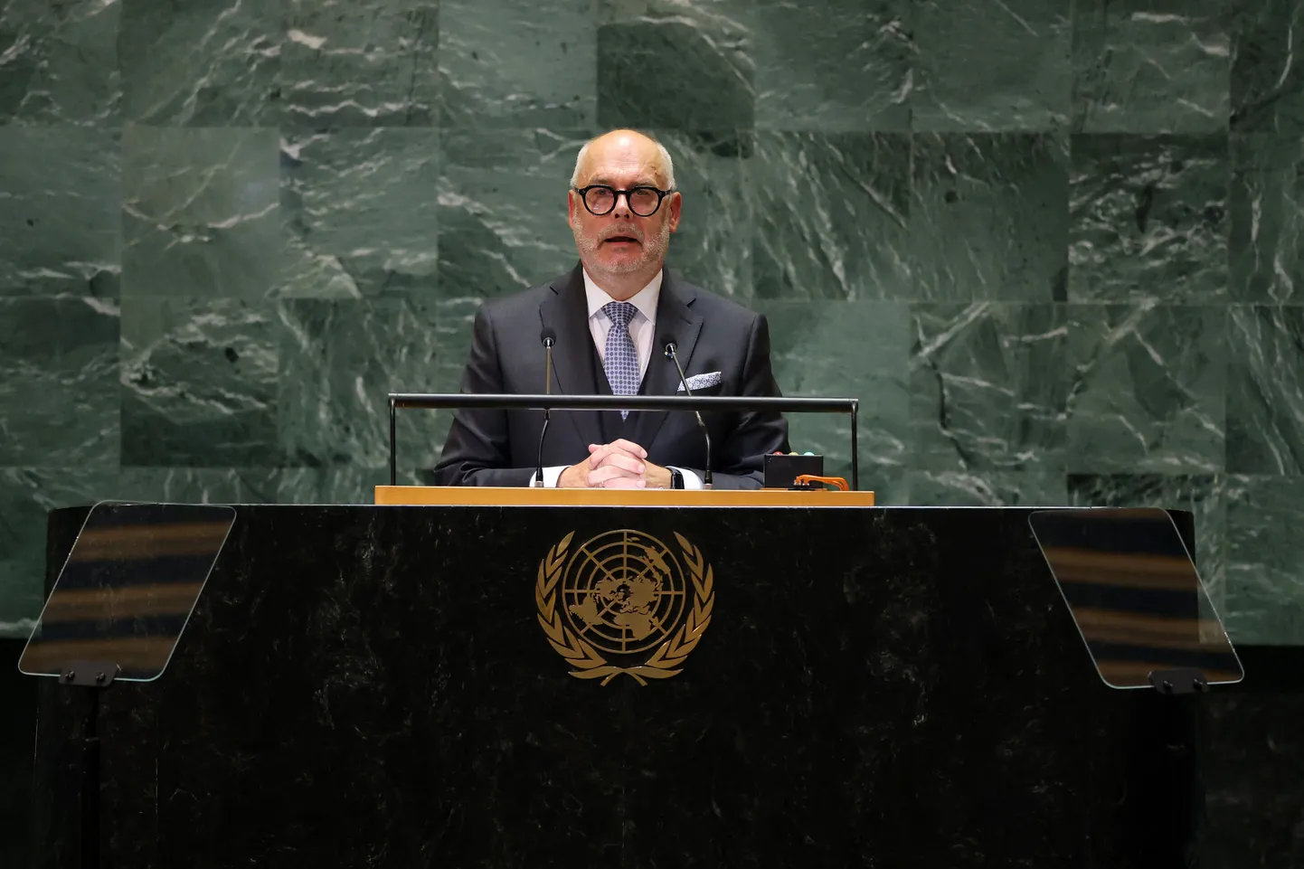 24.09.2024 pidas Alar Karis New Yorgis ÜRO Peaasambleel kõne.