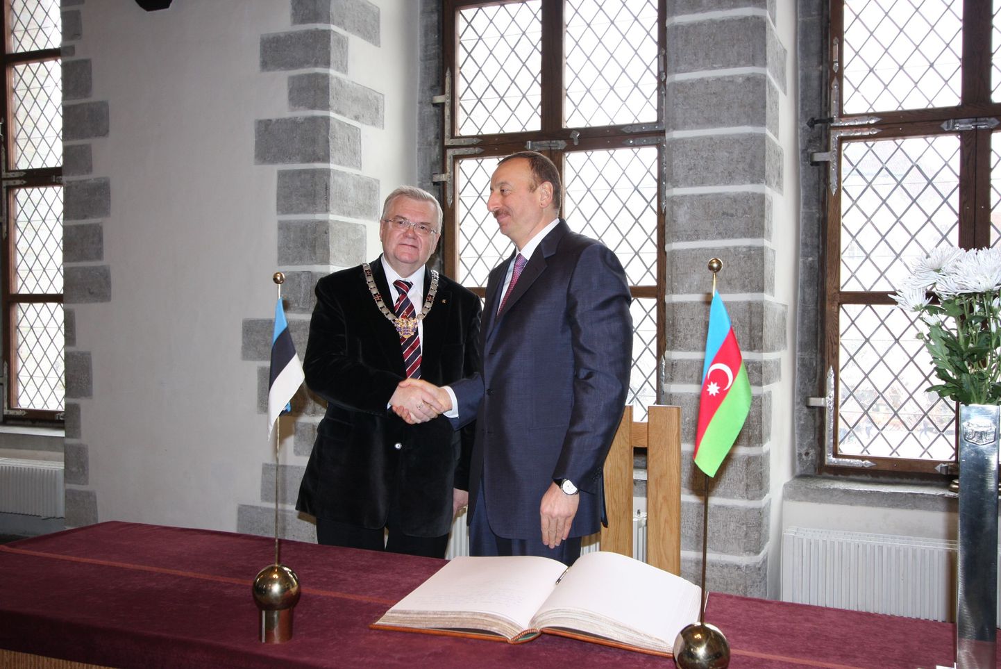Tallinna meer Edgar Savisaar ja Aserbaidžaani president Ilham Alijev.