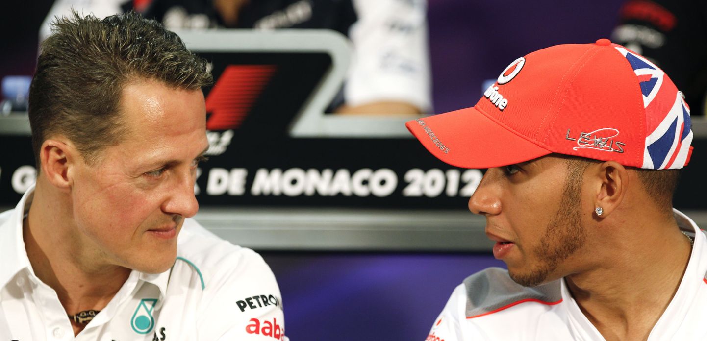 Michael Schumacher ja Lewis Hamilton.