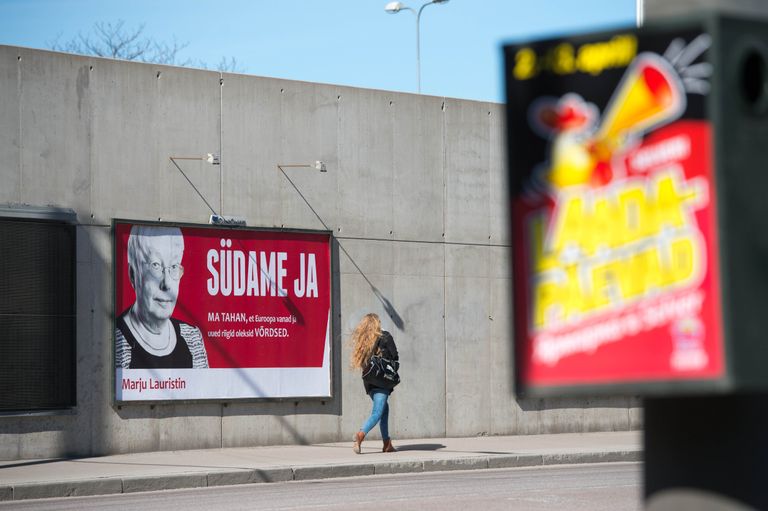 Предвыборная реклама социал-демократов в Таллинне в 2014 году.