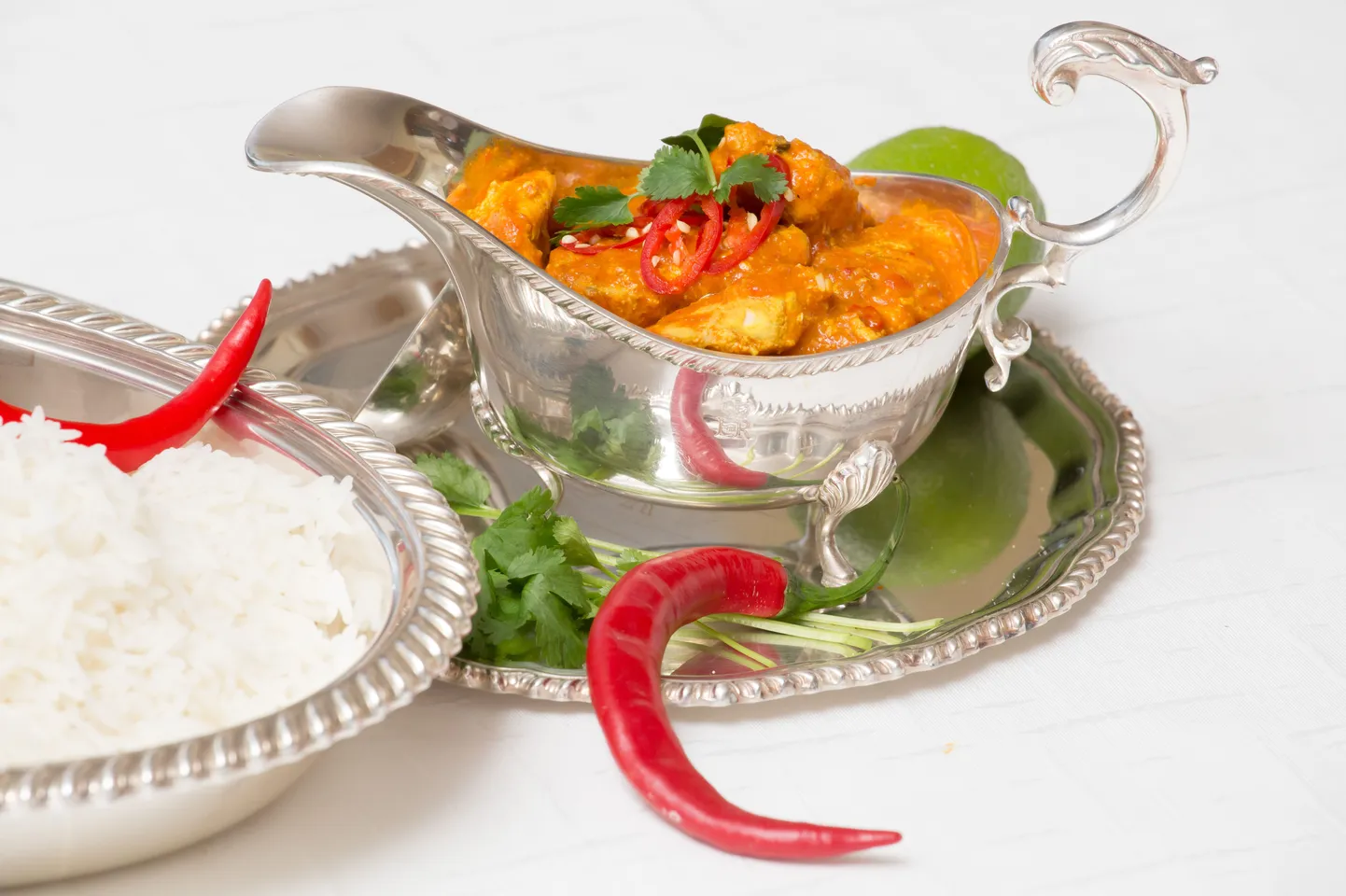 Sobib nii argi- kui ka piduroaks: kana Tikka Masala, lisandiks basmati riis.