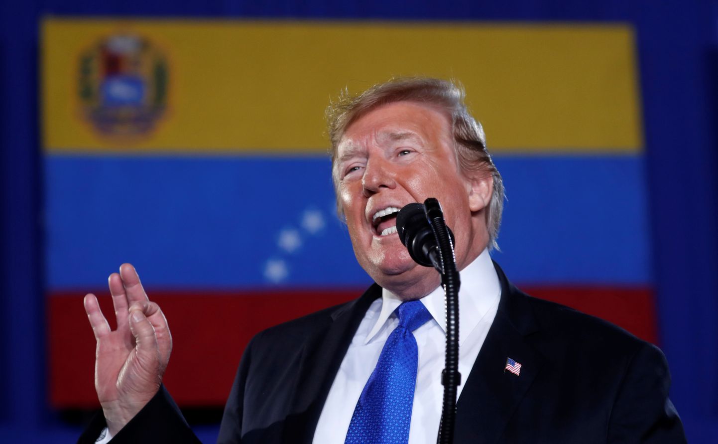 USA president Donald Trump Miamis Venezuela kriisist kõnelemas.