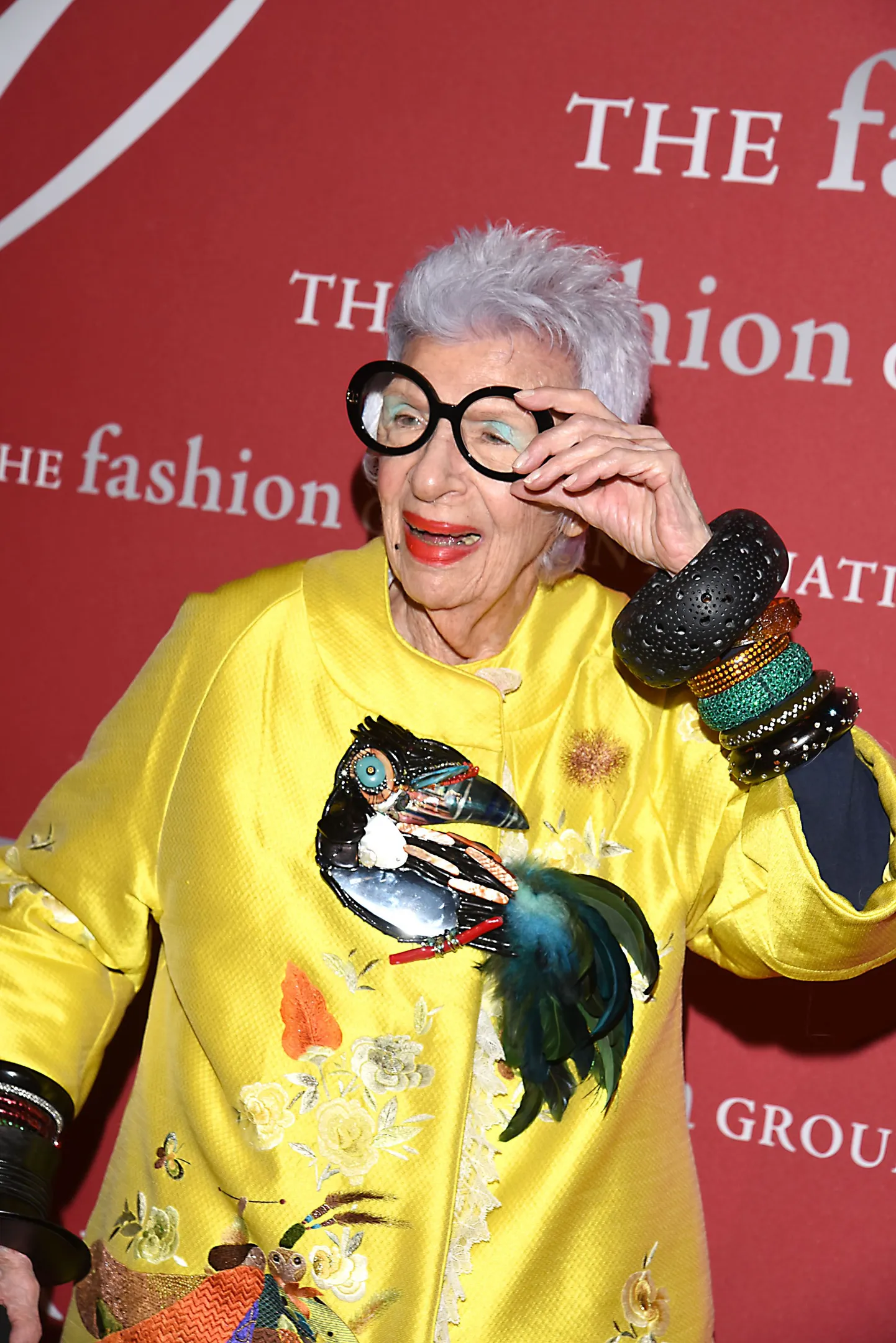Iris Apfel osaleb The Fashion Group International Night of Stars Gala etendusel «The Non-Conformists» 27. oktoobril 2016.