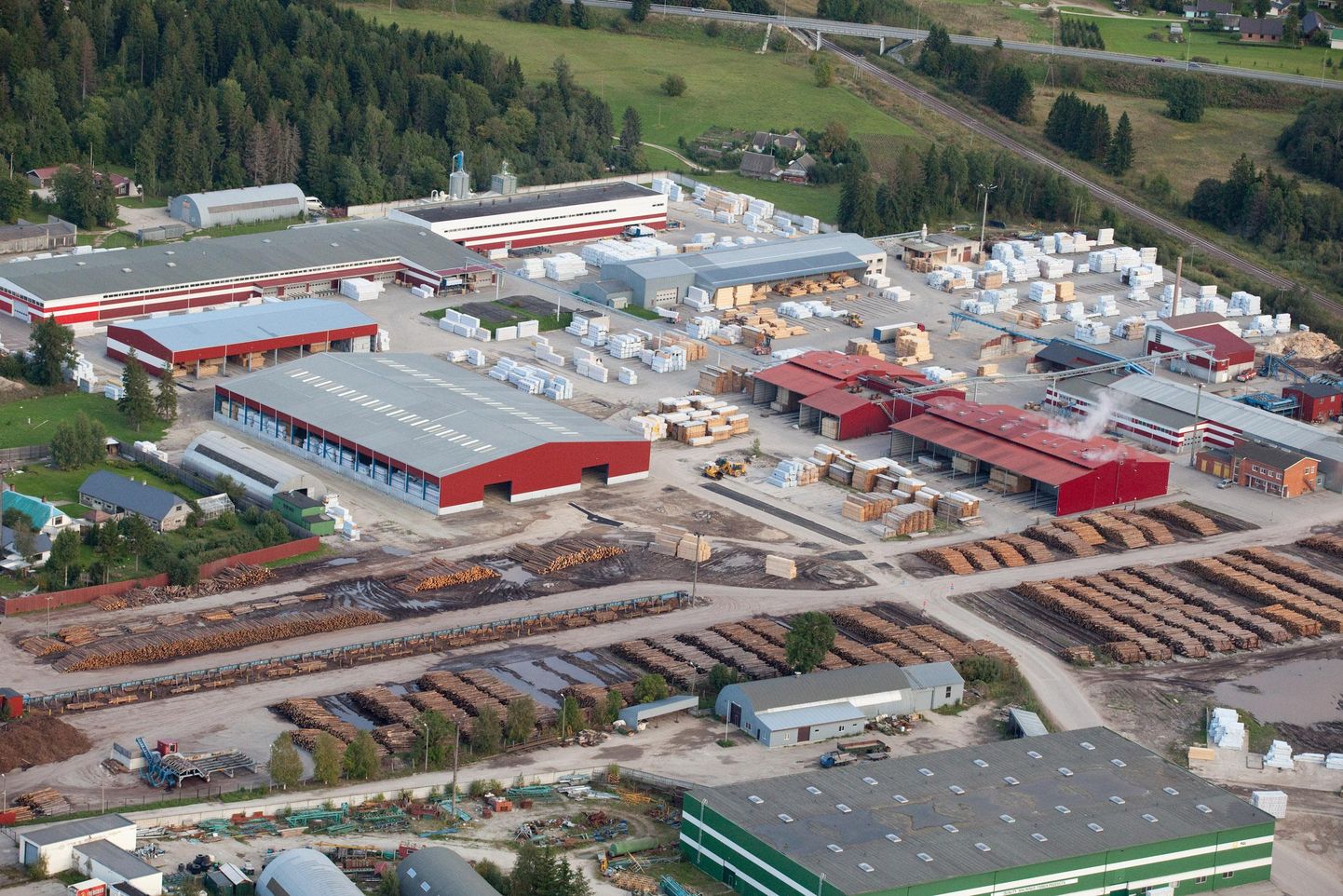Лесопильный завод Stora Enso в Няпи.