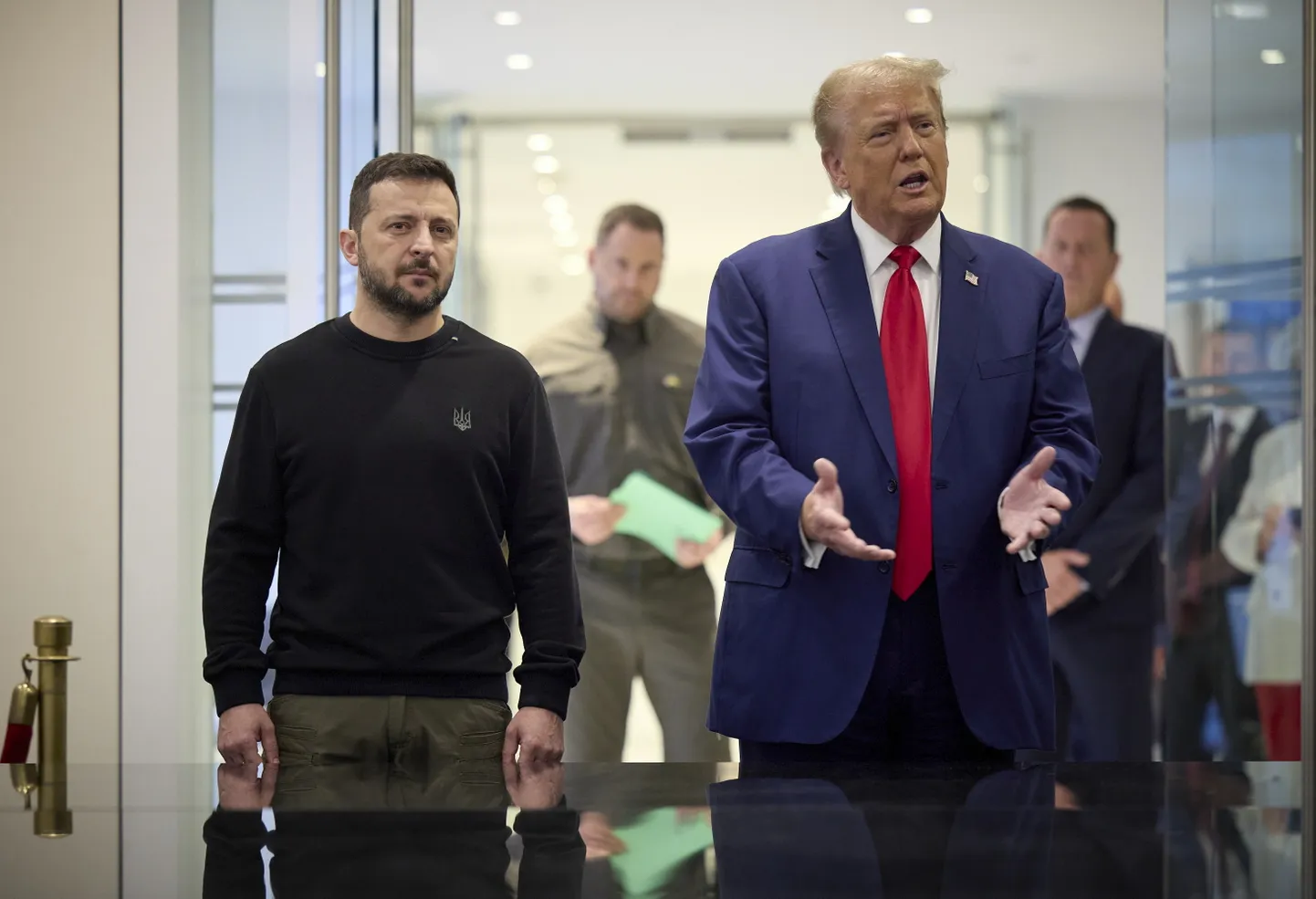 Volodõmõr Zelenskõi ja Donald Trumpi kohtumine New Yorgis septembris 2024.