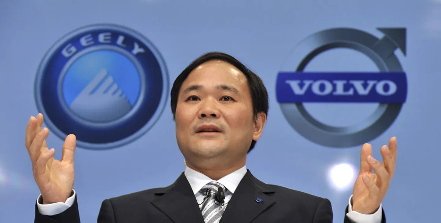 Kolm aastat tagasi omandas Hiina autotootja Geely 1,8 miljardi dollari eest Fordilt Volvo Carsi. Geely juht Li Shufu tollal tehtud pildil.