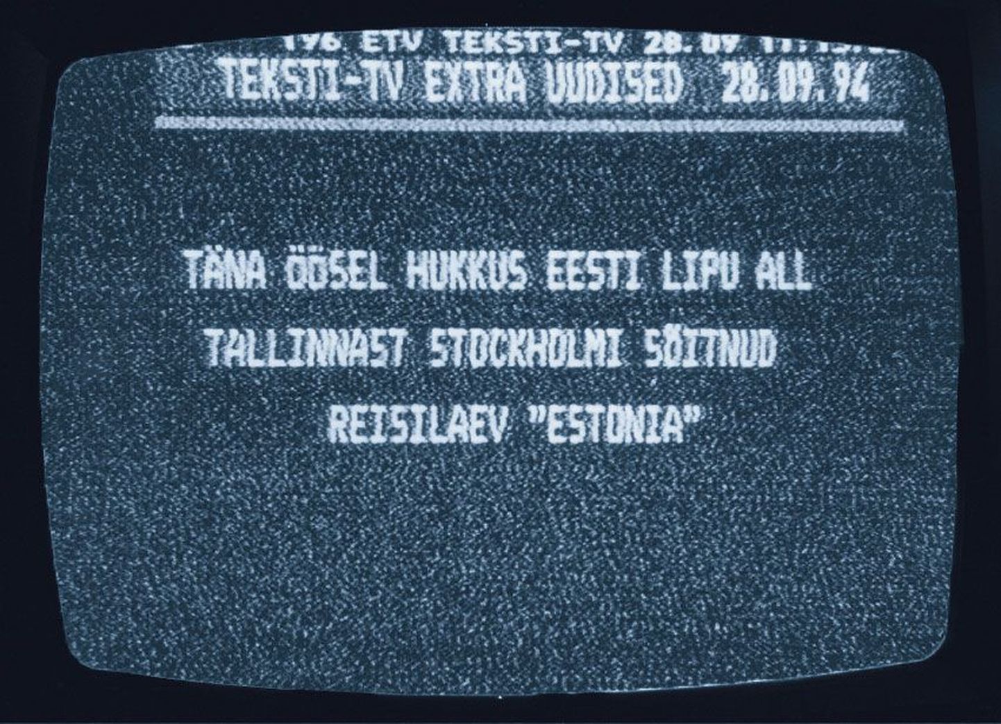 Teksti-TV teatab: uppunud on parvlaev Estonia