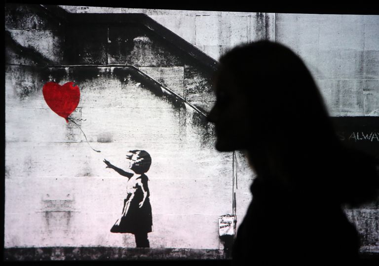 Banksy teos Balloon Girl.