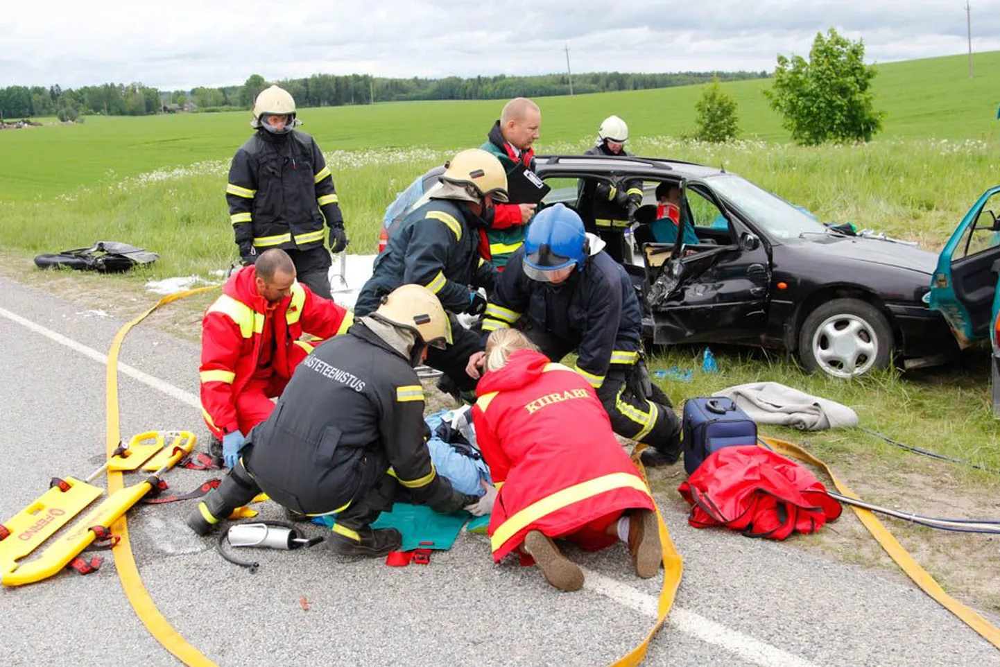 Liiklusõnnetuse päästeõppus