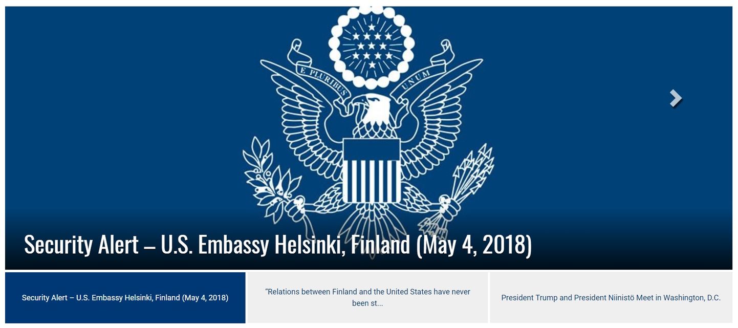 USA saatkond saatis Soomes elavatele ameeriklastele turvahäire.