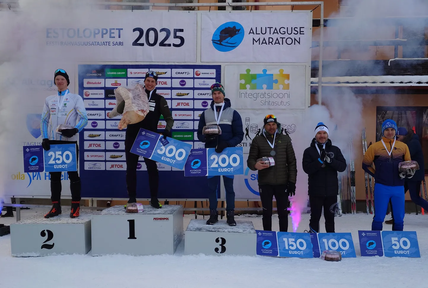Alutaguse maratoni meeste esikuuik (vasakult): Albert Unn, Henri Roos, Raido Ränkel, Andrus Veerpalu, Peeter Poopuu, Andres Rõõm.