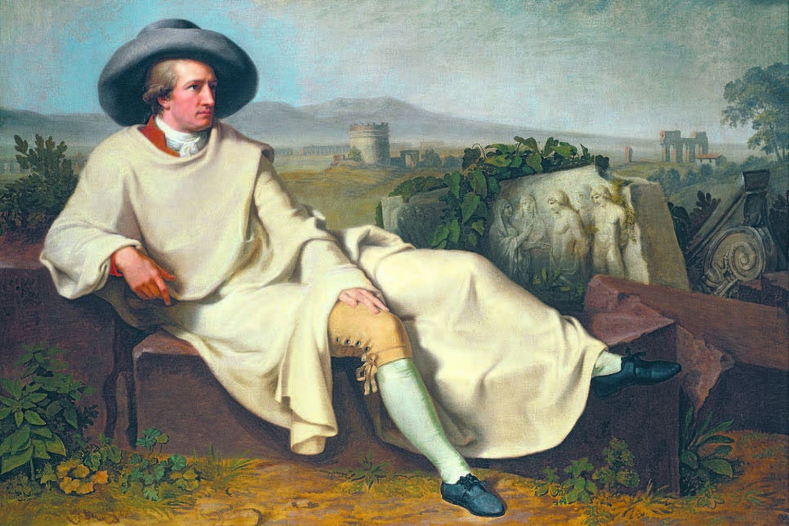 Goethe Campanias. Johann Heinrich Wilhelm Tischbeini maal (1787).