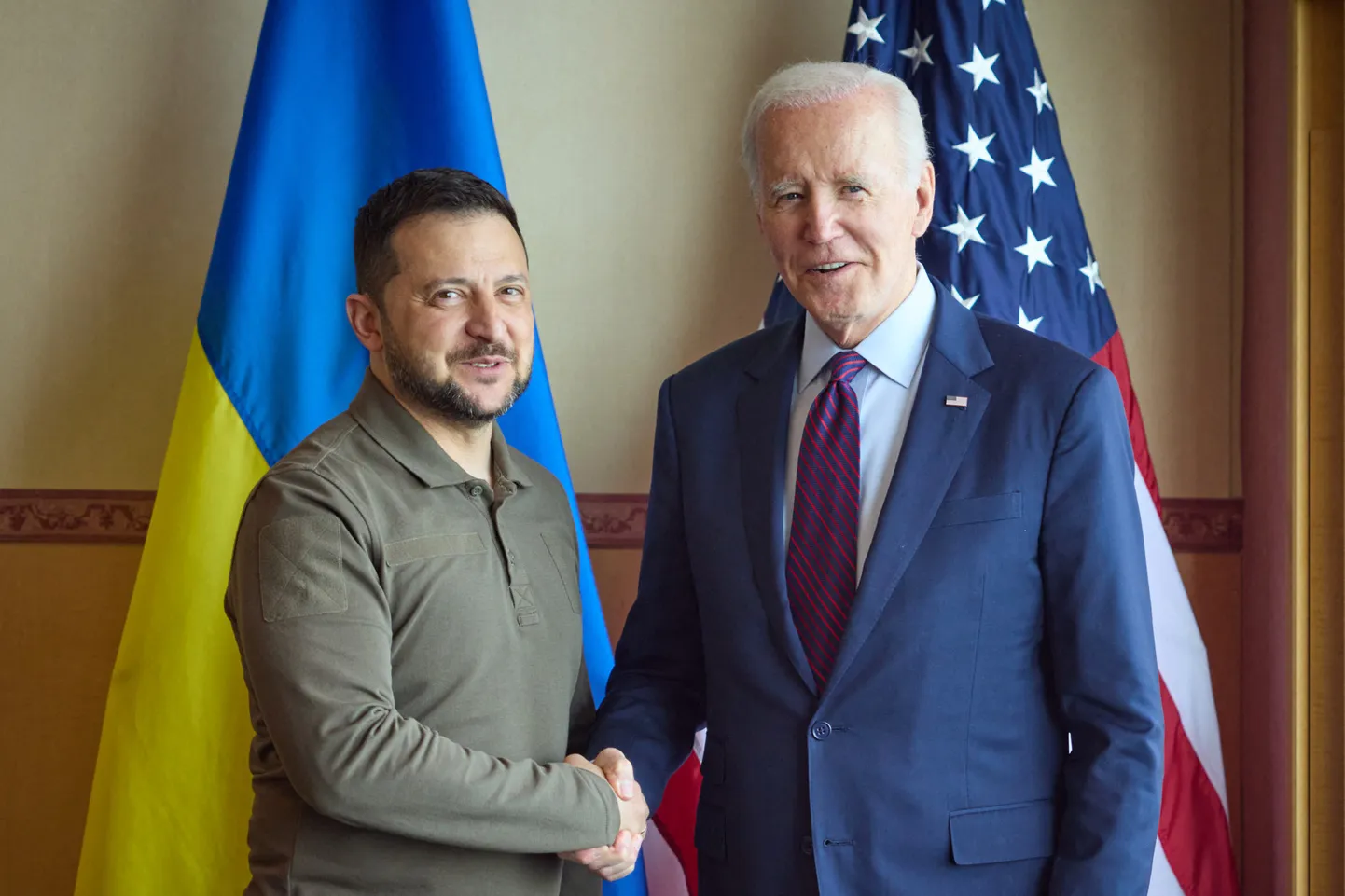 Ukraina presidendi Volodõmõr Zelenskõi ja USA presidendi Joe Bideni kohtumine G7, partnerriikide ja Ukraina kohtumisel Hiroshimas.