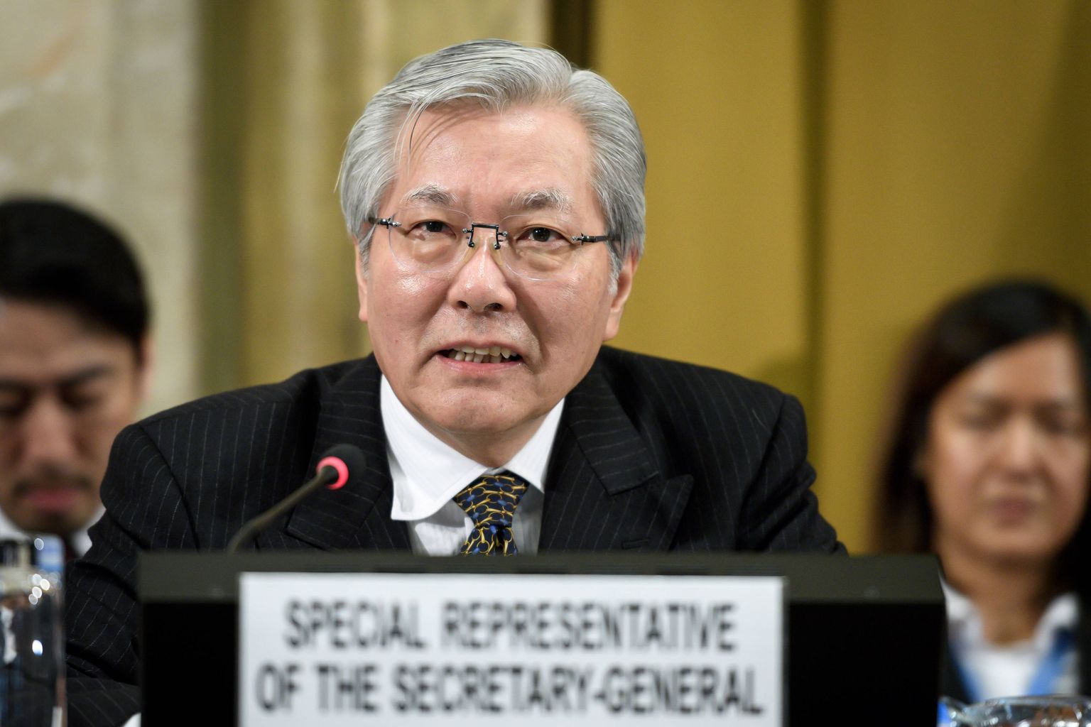 ÜRO Afganistani eriesindaja ja ÜRO Afganistani abimissiooni (UNAMA) juht Tadamichi Yamamoto novembris maailmaorganisatsiooni Euroopa peakorteris Genfis.