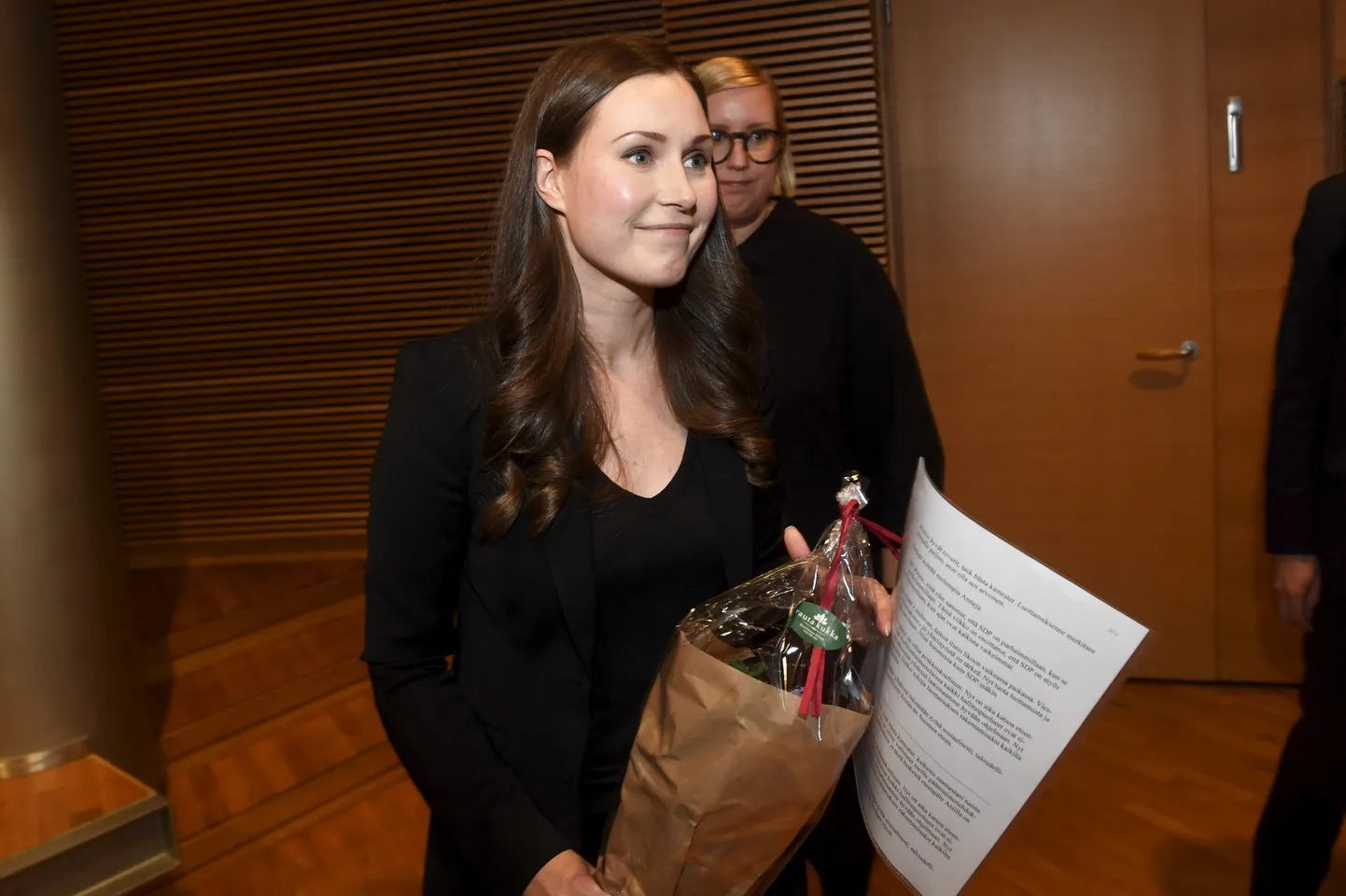 Soome tulevane peaminister Sanna Marin eile õhtul, kui selgus, et sotsiaaldemokraadid soovivad näha just teda valitsusjuhina.