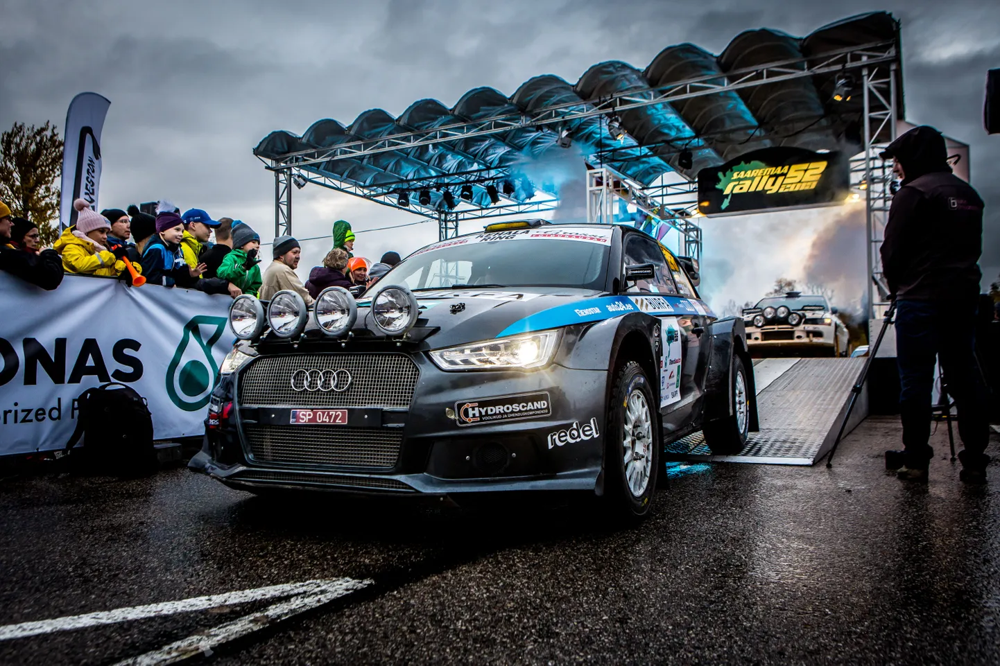 Saaremaa ralli avatseremoonia 2019. aastal. Fotol Margus Murakas Audi S1 protoautoga.