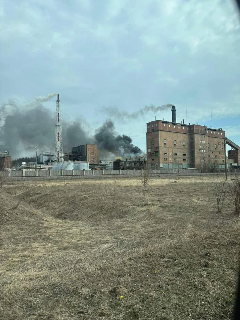 Пожар на предприятии в Кивиыли.