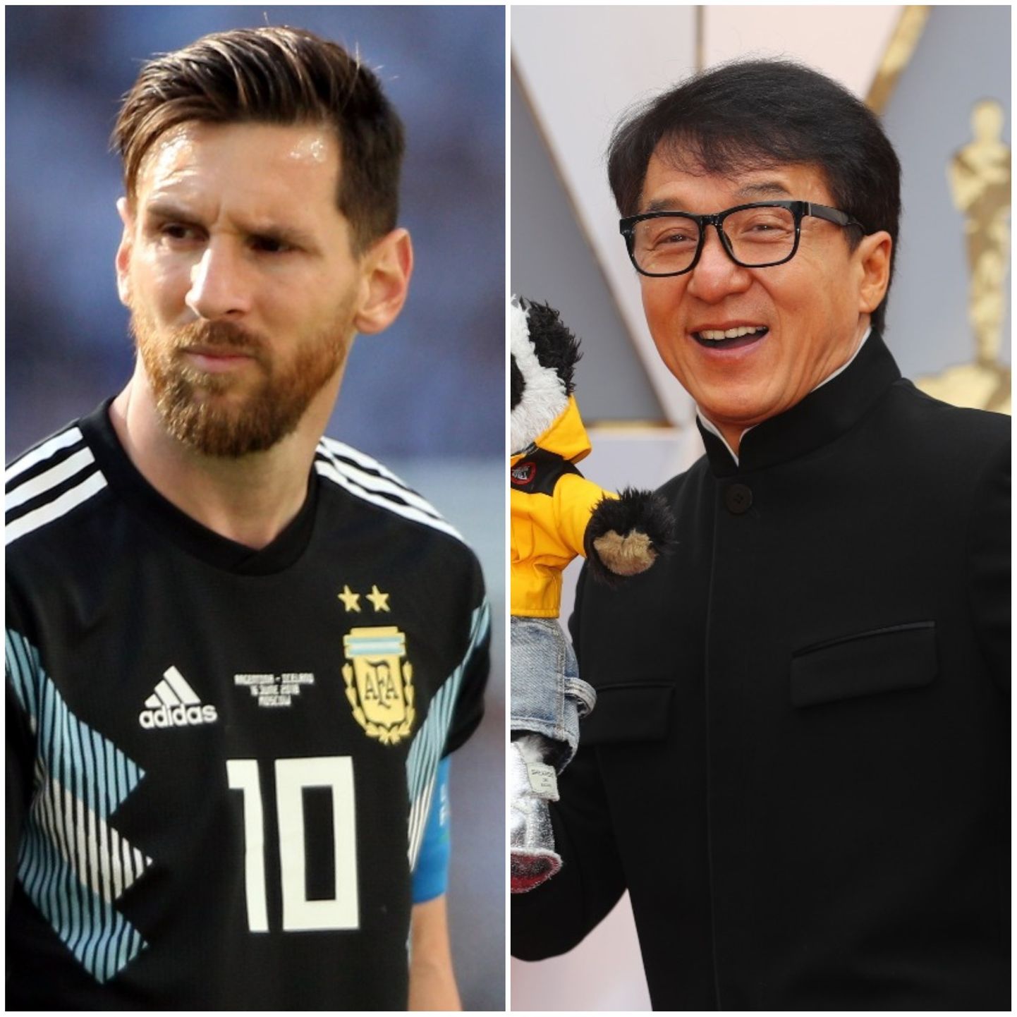 Lionel Messi ja Jackie Chan.