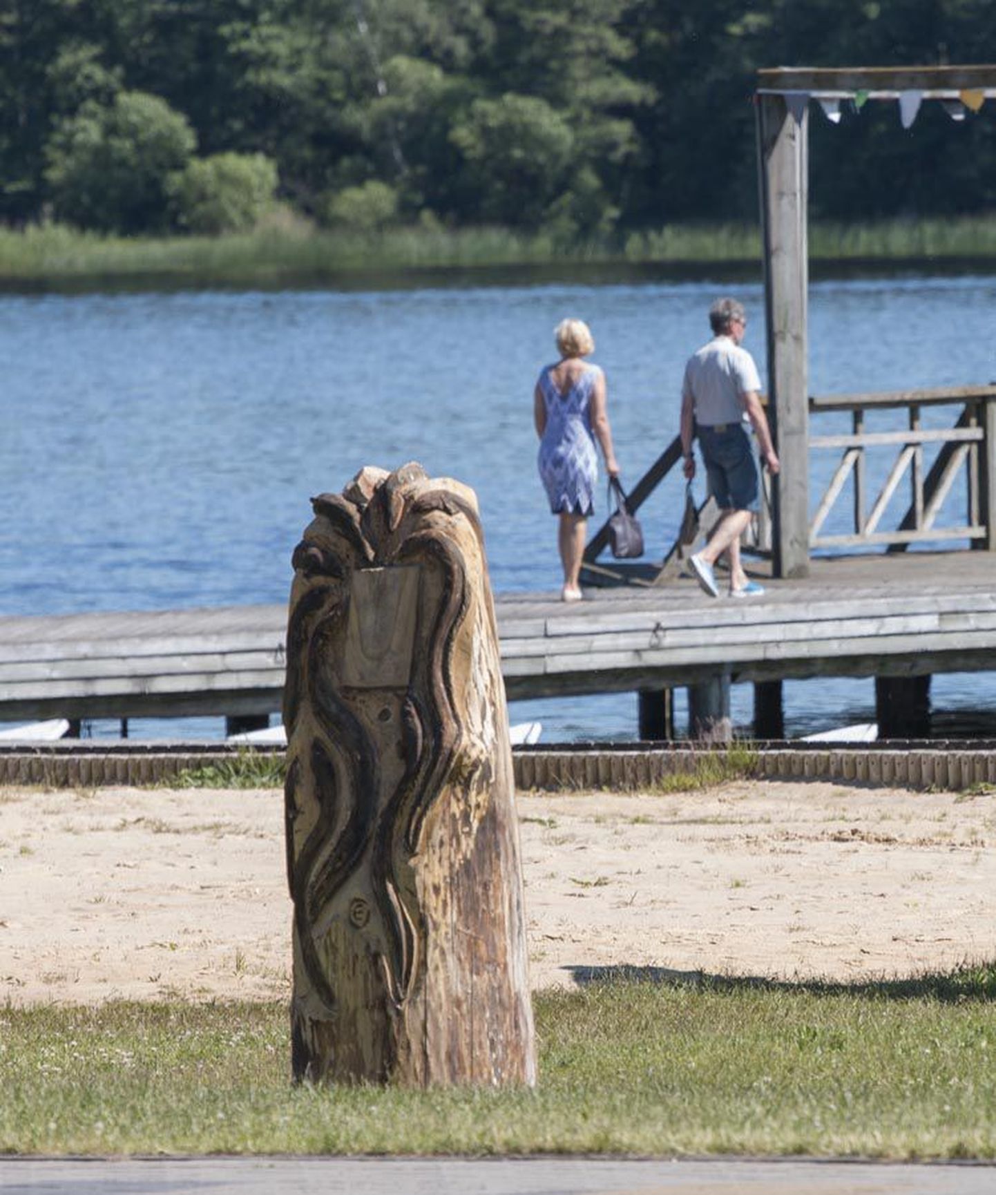 Pärast seda, kui tuhanded angerjamaimud on Viljandi järve lastud, avatakse rannas puuskulptuur, mille keskmes on annetajatele pühendatud tänutahvel.