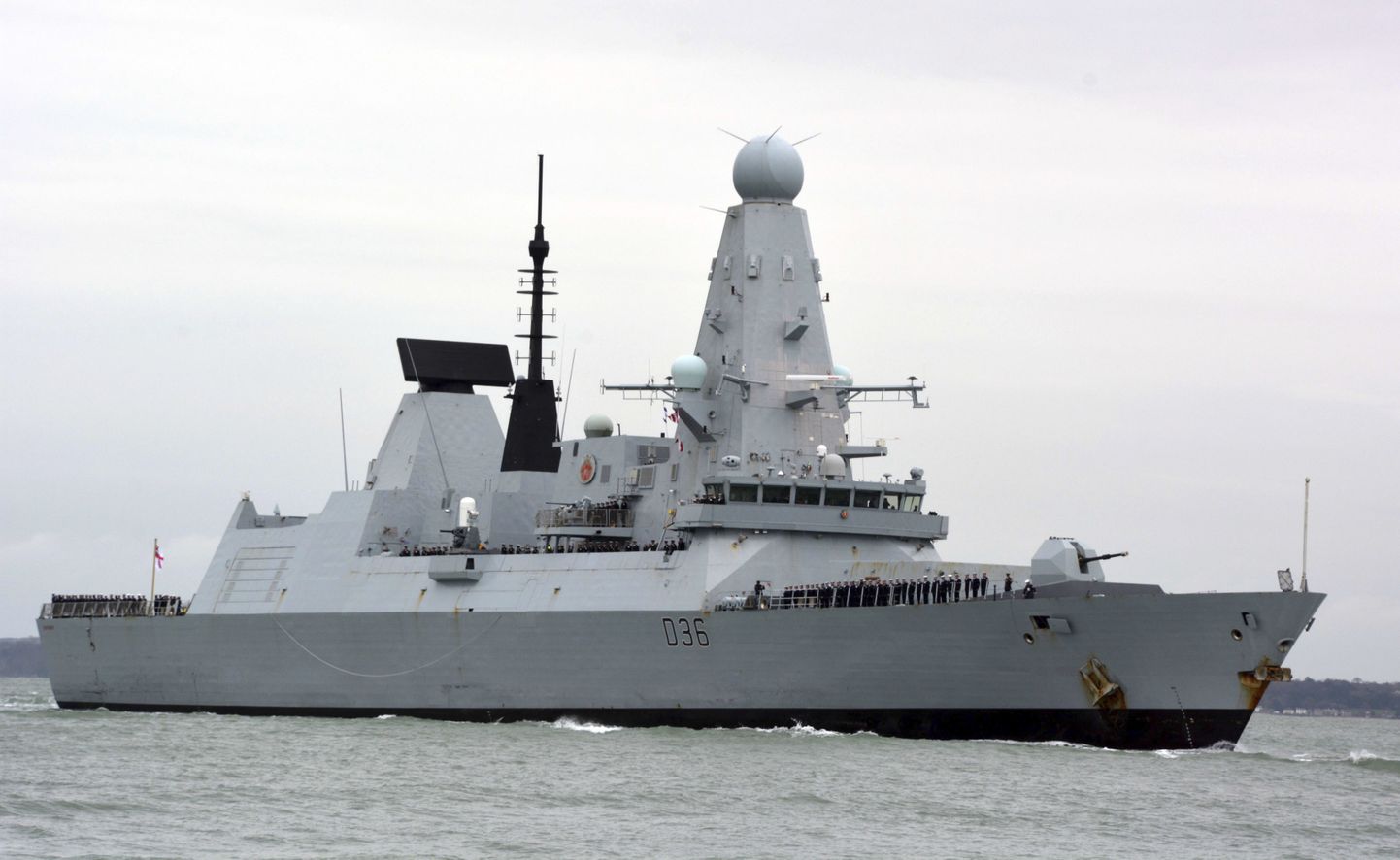 Briti sõjalaev HMS Defender Inglismaal Portsmouthis.