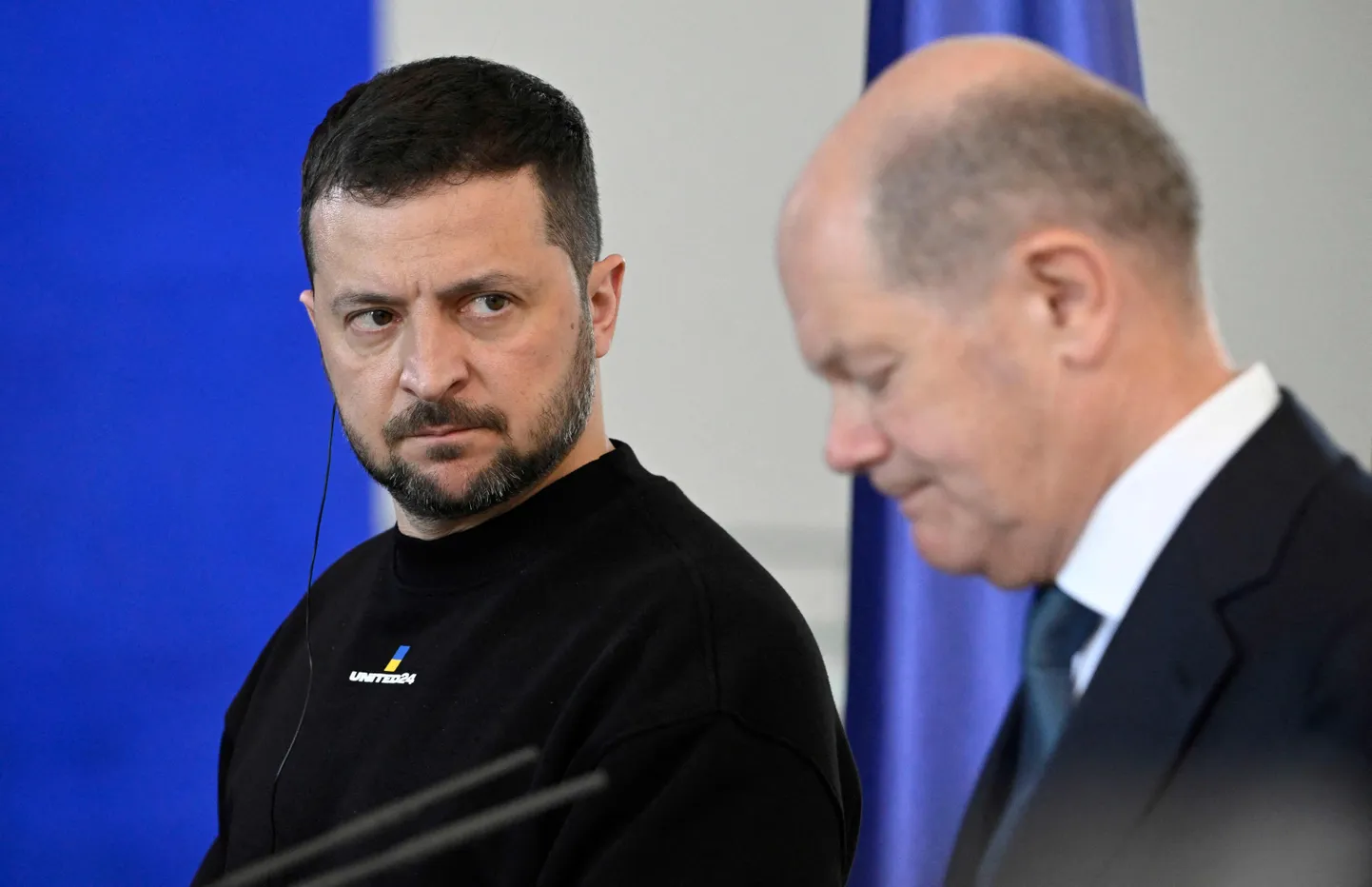 Ukraina president Volodõmõr Zelenskõi ja Saksamaa kantsler Olaf Scholz.