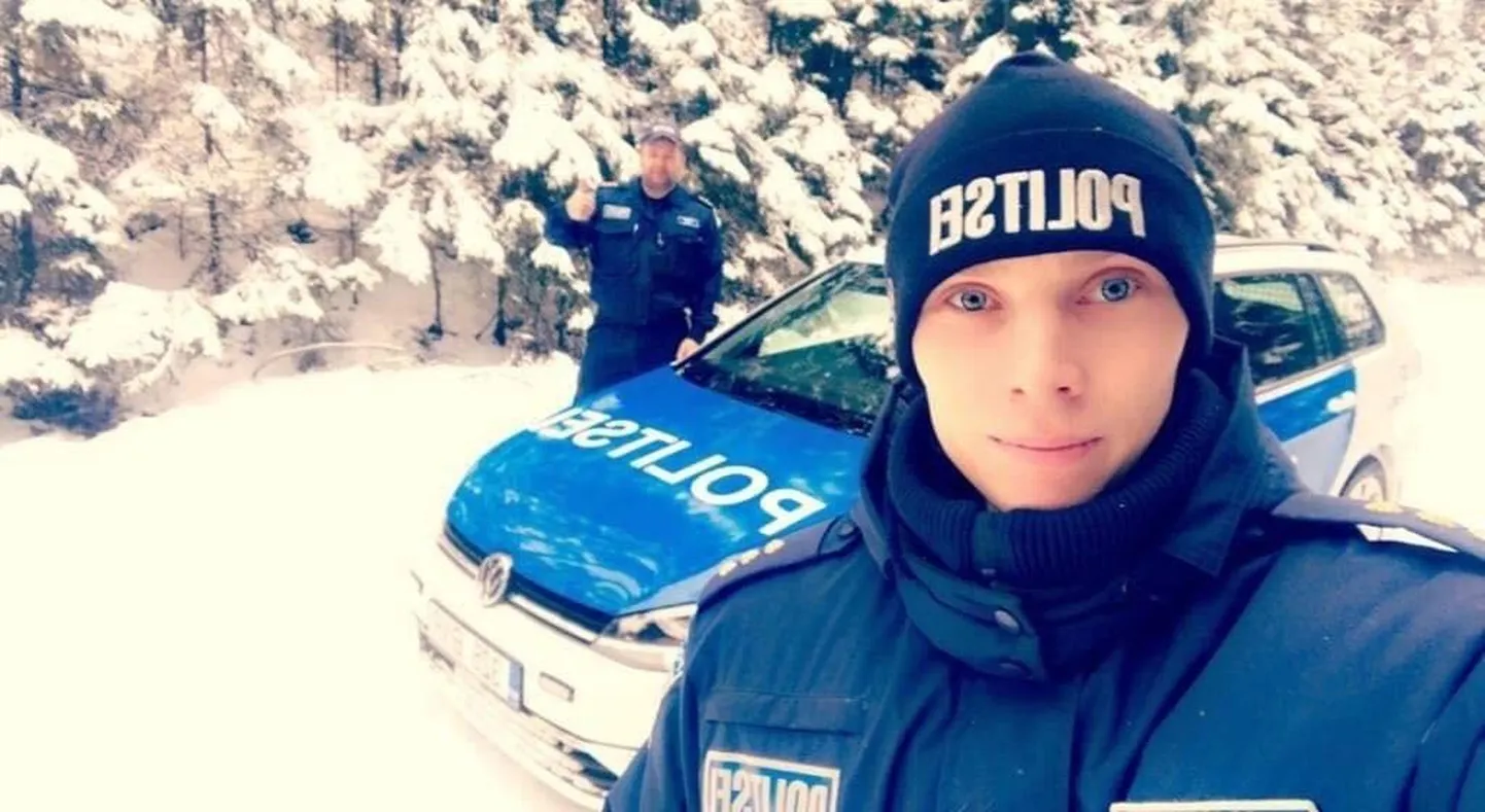 Piirkonnapolitseinik Janar Koemetsa selfi pärineb Valgamaa korrakaitsjate aastatagusest fotoaktsioonist.