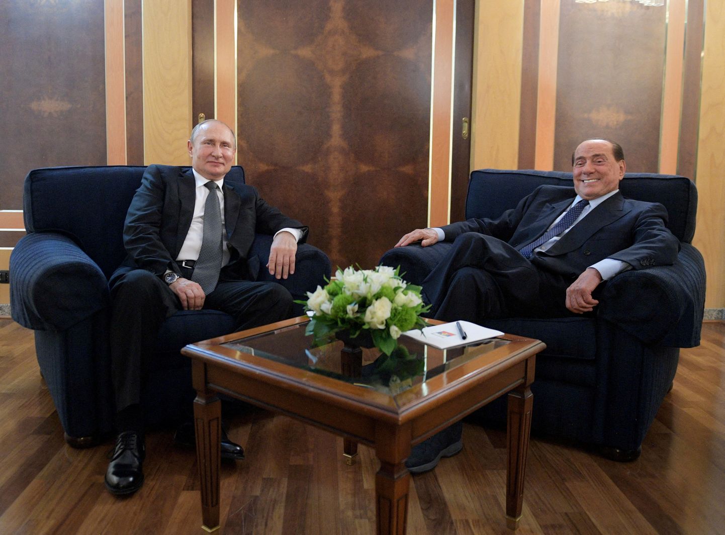 Vene president Vladimir Putin ja Itaalia ekspeaminister Silvio Berlusconi 2019. aastal.