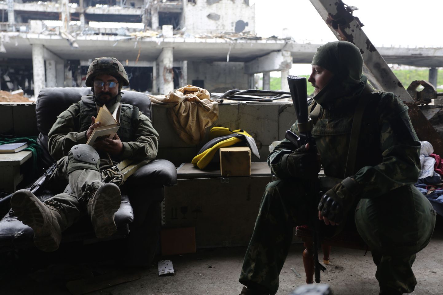 Venemeelsed mässulised Donetski lennujaamas 2016. aastal.