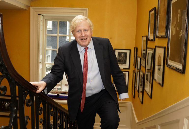 Briti peaminister Boris Johnson peaministri residentsis Londonis Downing Street 10.